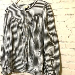 Long Sleeve Striped Blouse